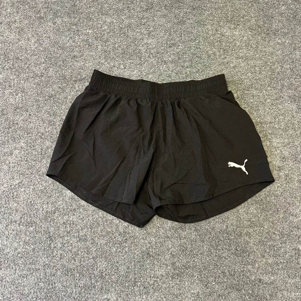 Puma Shorts Womens Size S Black Athletic Running Lightweight Elastic
